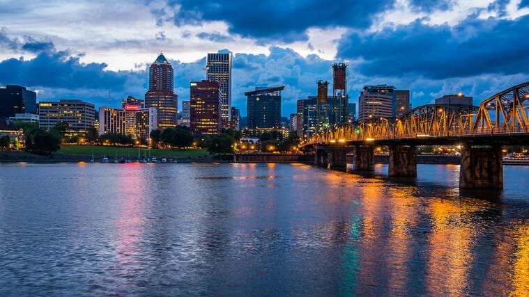 portland bridge skyline